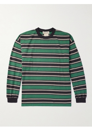 Remi Relief - Striped Cotton-Jersey T-Shirt - Men - Green - S