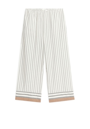 Poplin Pyjama Trousers - White