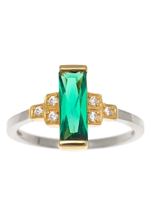 V BY Laura Vann Audrey Crystal-embellished Ring - Green