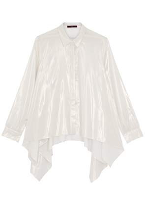High Idyllic Iridescent Georgette Shirt - Pearl - 40 (UK 8 / S)