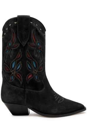 Isabel Marant étoile Duerto 50 Suede Cowboy Boots - Black - 36 (IT36 / UK3)