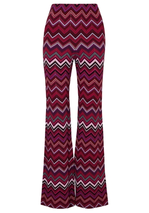 Missoni Zigzag-intarsia Knitted Trousers - Red - 8