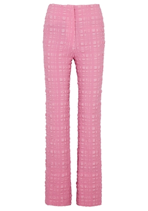 Nanushka Juna Seersucker Trousers - Pink - M (UK 12 / M)