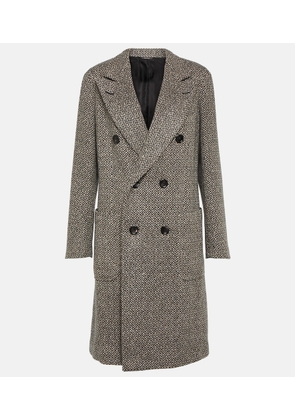 Loro Piana Herwin herringbone linen and cashmere coat