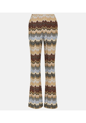 Missoni Zig Zag metallic knit straight pants