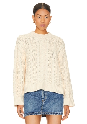 Tularosa Dorinda Cable Sweater in Cream. Size S, XS, XXS.