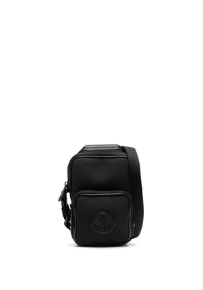 Moncler logo-patch zipped messenger bag - Black