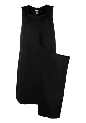 Comme Des Garçons asymmetric layered wool dress - Black