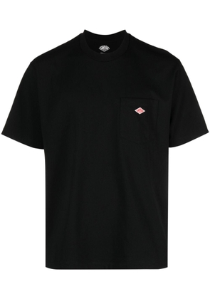 Danton logo-print chest-pocket T-shirt - Black