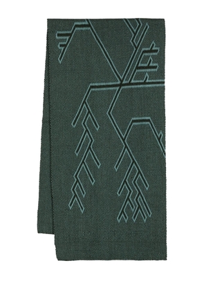 VOZ Raiz intarsia-knit scarf - Green