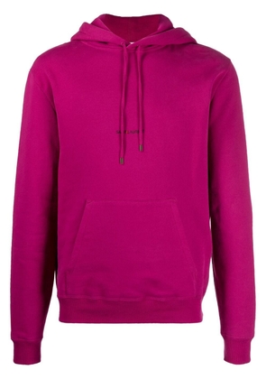 Saint Laurent logo-print oversized hoodie - Pink