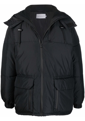 Calvin Klein Jeans hooded flap-pockets padded jacket - Black
