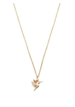 Ef Collection 14kt yellow gold Hummingbird diamond necklace