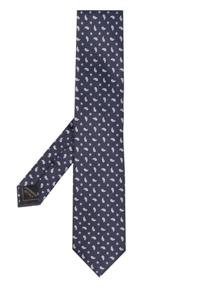Brioni woven paisley-pattern tie - Blue