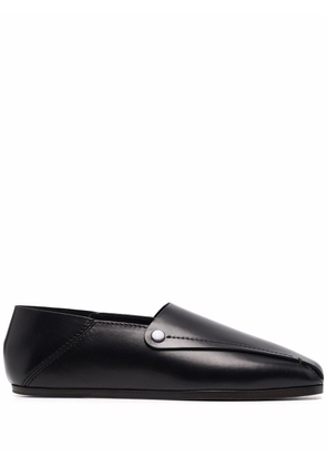 Lemaire square-toe leather loafers - Black