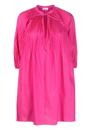 RED Valentino pleated cotton mini dress - Pink