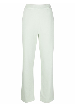 BOSS embroidered logo flared trousers - Green