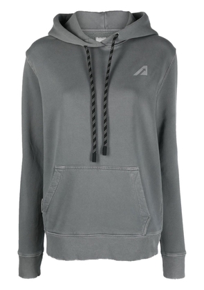 Autry chest logo-print detail hoodie - Grey