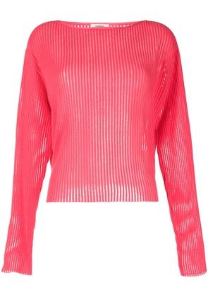 Onefifteen ribbed-knit long-sleeved sweatshirt - Pink