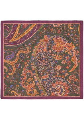 ETRO paisley-print silk pocket scarf - Red