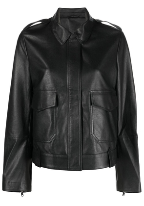 Giorgio Brato cropped leather jacket - Black
