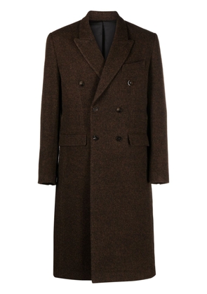 Ernest W. Baker double-breasted virgin wool maxi coat - Brown