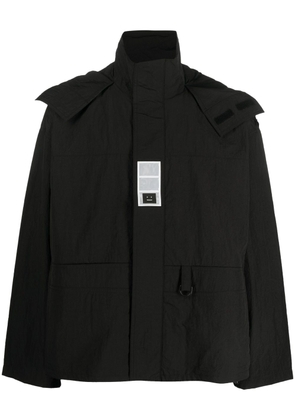 Acne Studios face-patch hooded jacket - Black