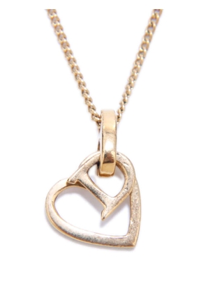 Christian Dior heart-pendant chain-link necklace - Gold