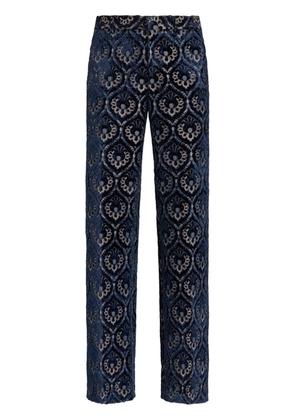 ETRO jacquard velvet trousers - Blue