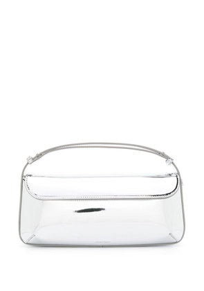 Courrèges reflective-effect patent leather shoulder bag - Silver