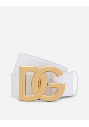 Dolce & Gabbana Cintura Logata - Woman Belts White Leather 80