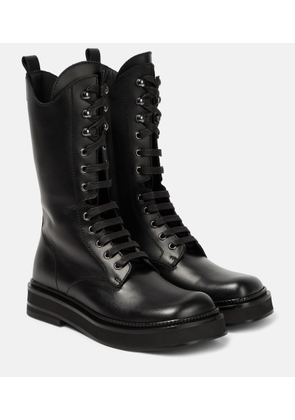The Attico Robin leather combat boots