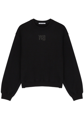 Alexanderwang.t Logo Cotton-blend Sweatshirt - Black - XS