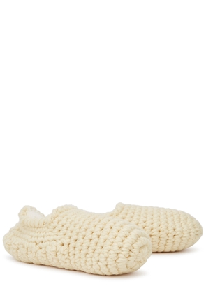Eberjey Chunky-knit Slipper Socks - Cream - One Size