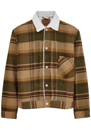 Levi's Checked Flannel Trucker Jacket - Green - M