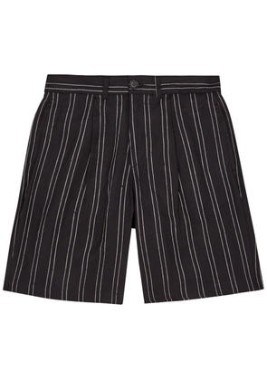 Oliver Spencer Middelboe Striped Linen Shorts, Shorts, Black - W30