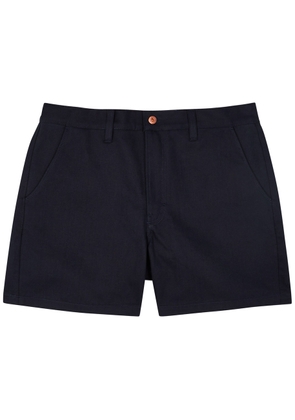 Nudie Jeans Luke Worker Cotton Shorts - Navy - L