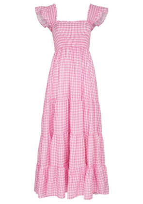 Rixo Kendall Gingham Cotton Night Dress - Pink - 10