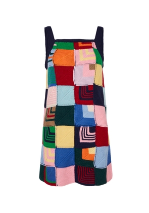 Re/done Patchwork Knitted Mini Dress - Multicoloured - S
