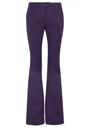 Courrèges Flared-leg Twill Trousers - Purple - 14