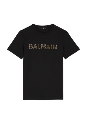 Balmain Kids Logo Cotton T-shirt (12-14 Years) - Black - 13YR (13 Years)