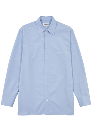 Jil Sander Striped Cotton-poplin Shirt - Blue - 16