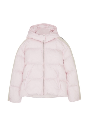 Palm Angels Kids Quilted Striped Shell Jacket - Pink