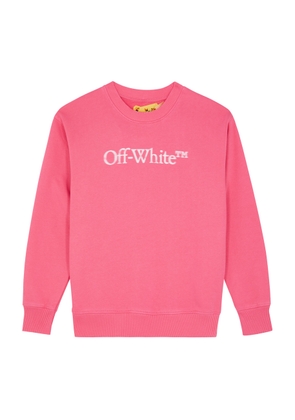 Off-white Kids Bookish Logo Cotton Sweatshirt (4-12 Years) - Pink