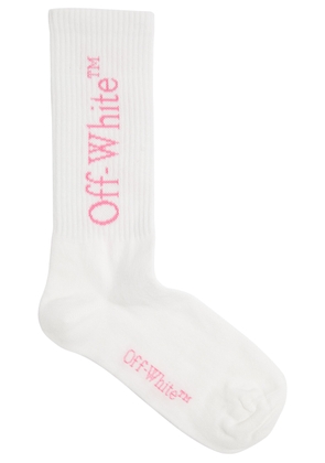 Off-white Kids Diag Cotton-blend Socks