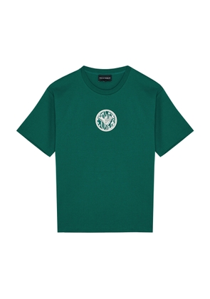 Emporio Armani Kids Logo Cotton T-shirt (4-16 Years) - Green