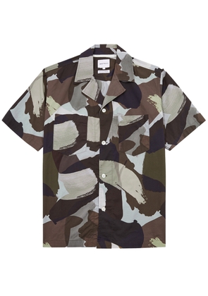Norse Projects Mads Camouflage-print Cotton Poplin Shirt - Brown - L