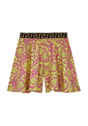 Versace Kids Printed Cotton Shorts (8-14 Years) - Pink