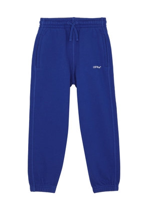 Off-white Kids Stickers Cotton Sweatpants (4-12 Years) - Blue