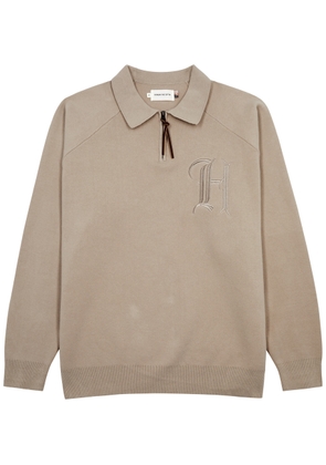 Honor The Gift Henely Half-zip Cotton Sweatshirt - Light Brown - L